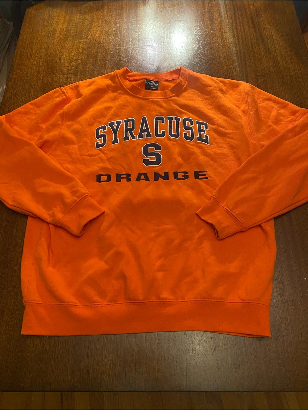 Colosseum Syracuse Orange Mens XL Crewneck Sweatshirt Pullover Y2K Retro NCAA
